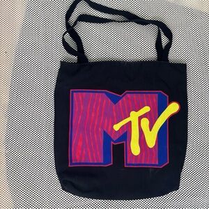 MTV Black Tote with Vibrant Logo